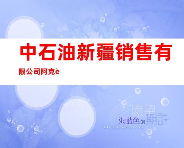 中石油新疆销售有限公司阿克苏分公司新和北服务区加油站